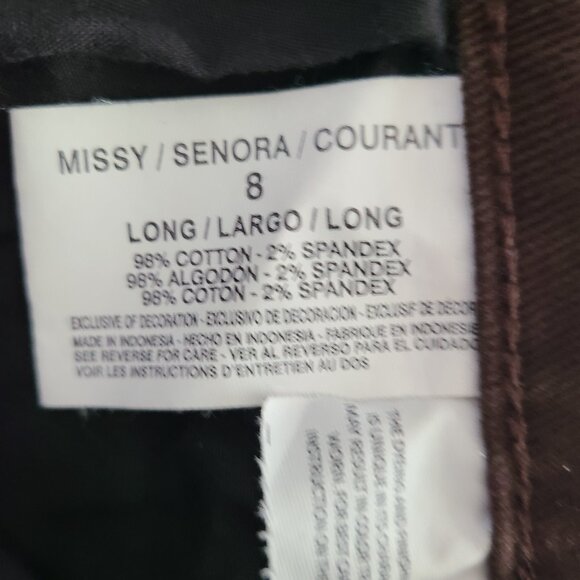 Gloria Vanderbilt Amanda Jeans - Brown, size 8L - Picture 4 of 7